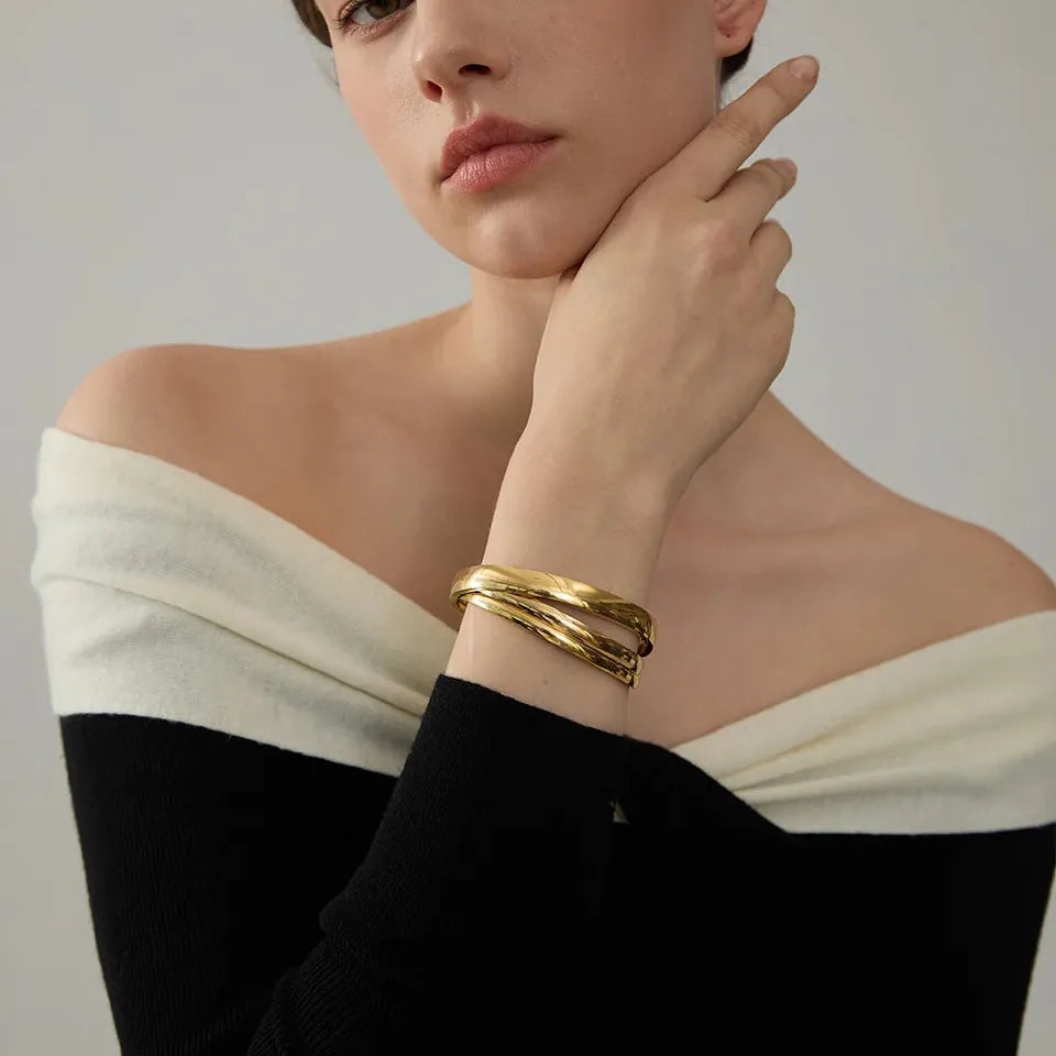 Bracelet Jonc Acier Inoxydable