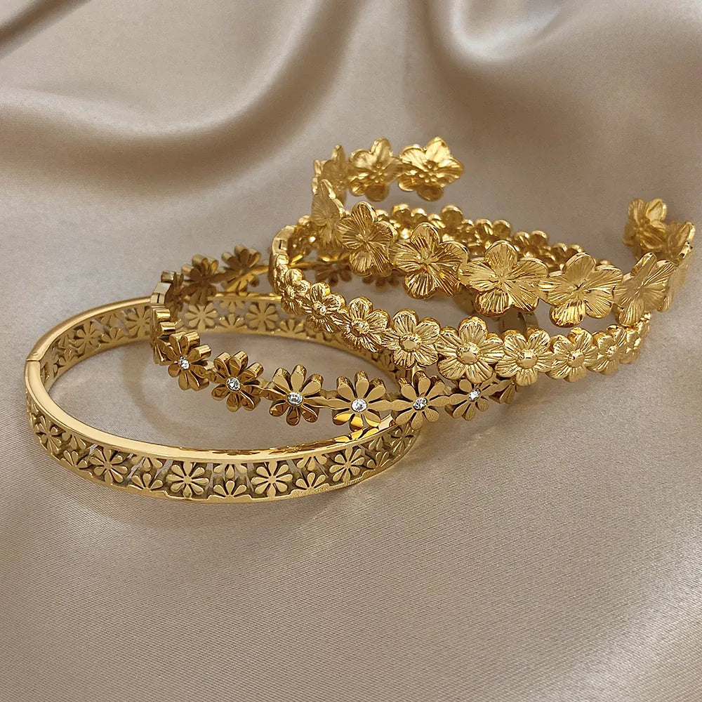 Bracelet Jonc Fleur