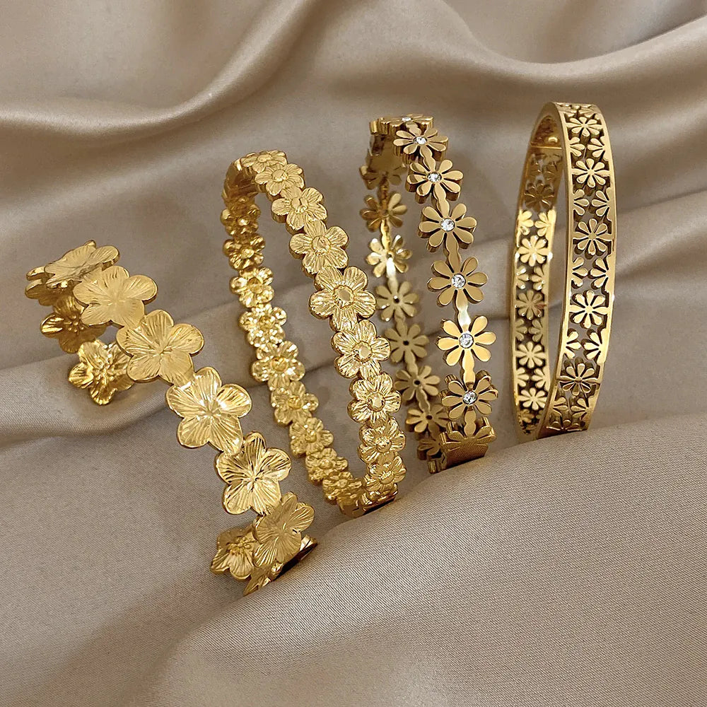 Bracelet Jonc Fleur