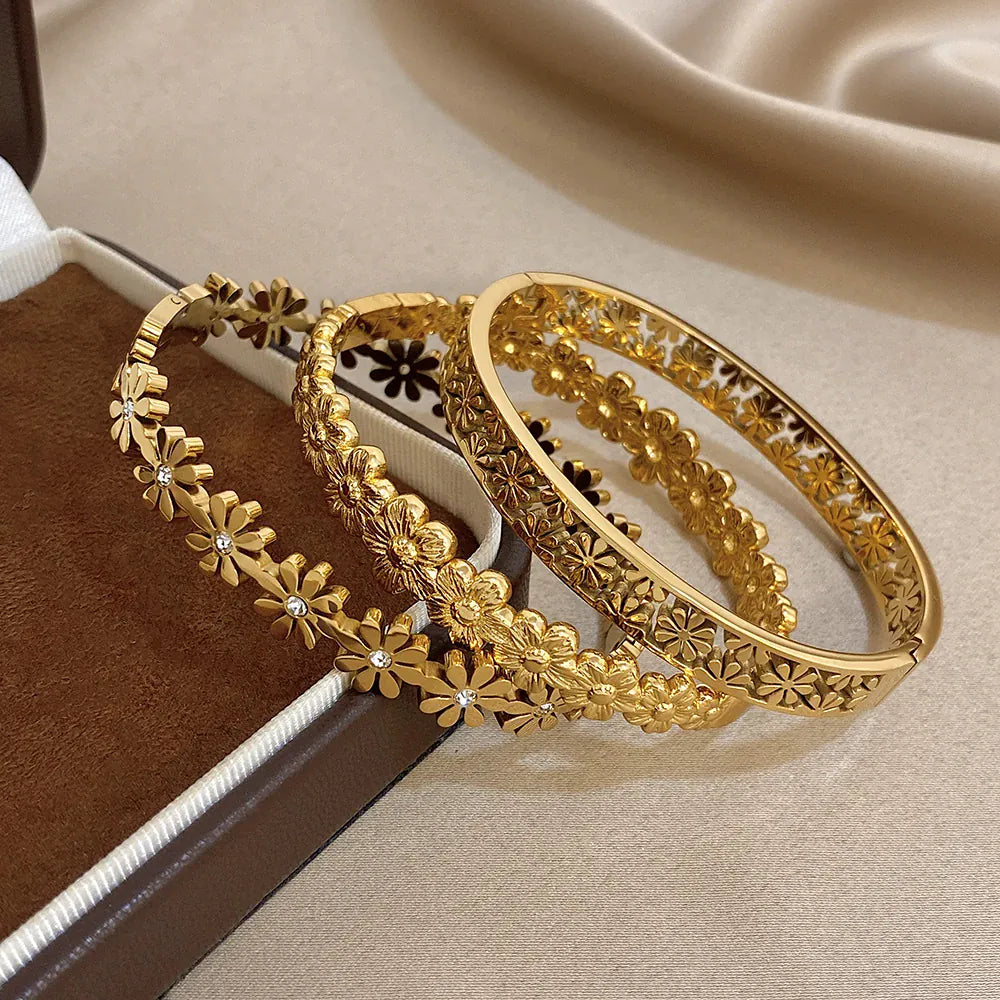 Bracelet Jonc Fleur