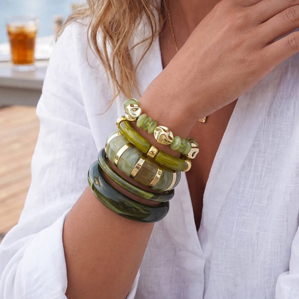 Bracelet Jonc Vert