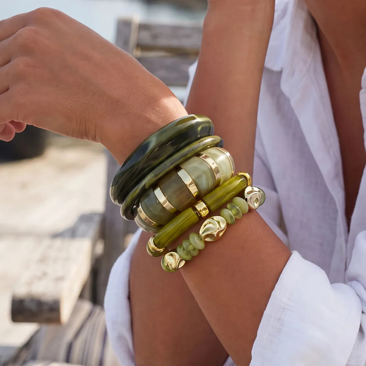Bracelet Jonc Vert