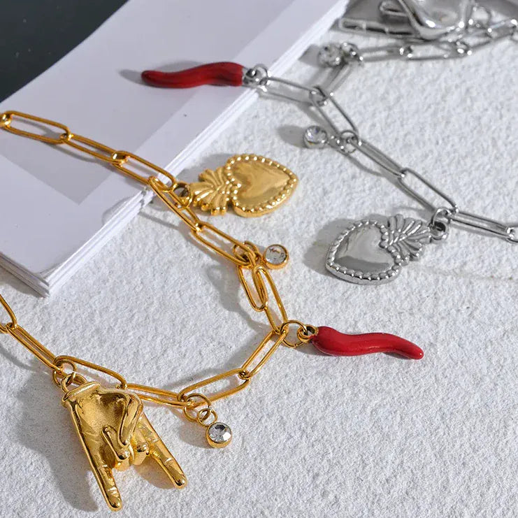 Bracelet Or avec Charms