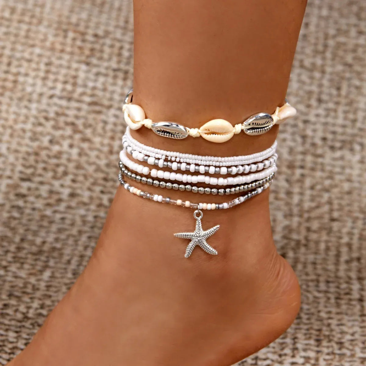 Chaine de Cheville Perle Etoile de Mer