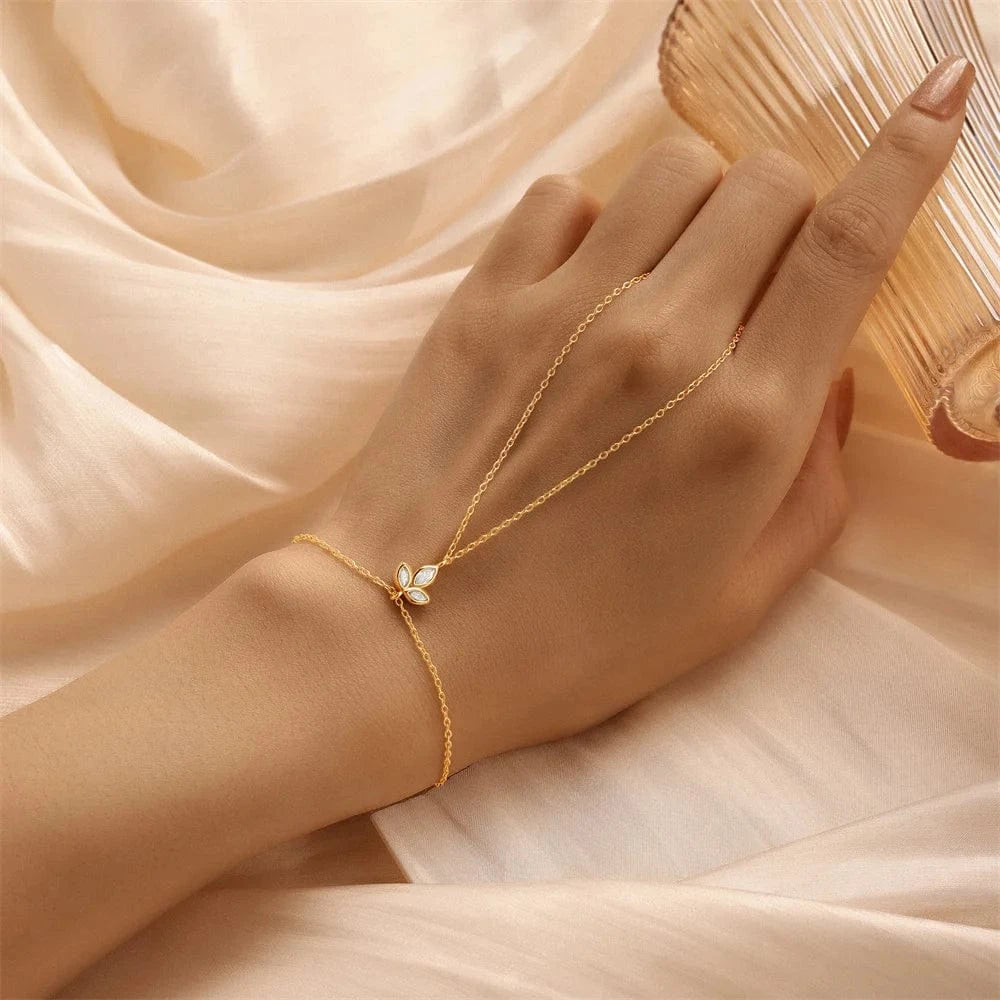 Chaine de Main avec Bague en Argent