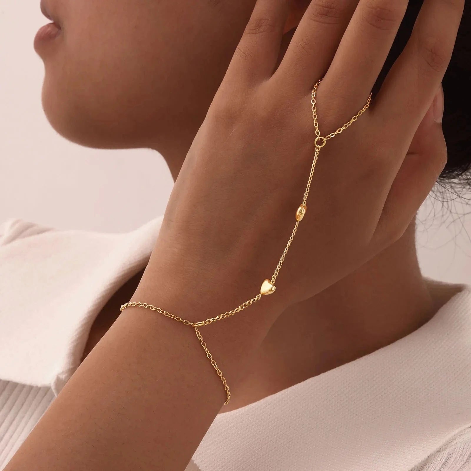 Chaine de Main Or Coeur