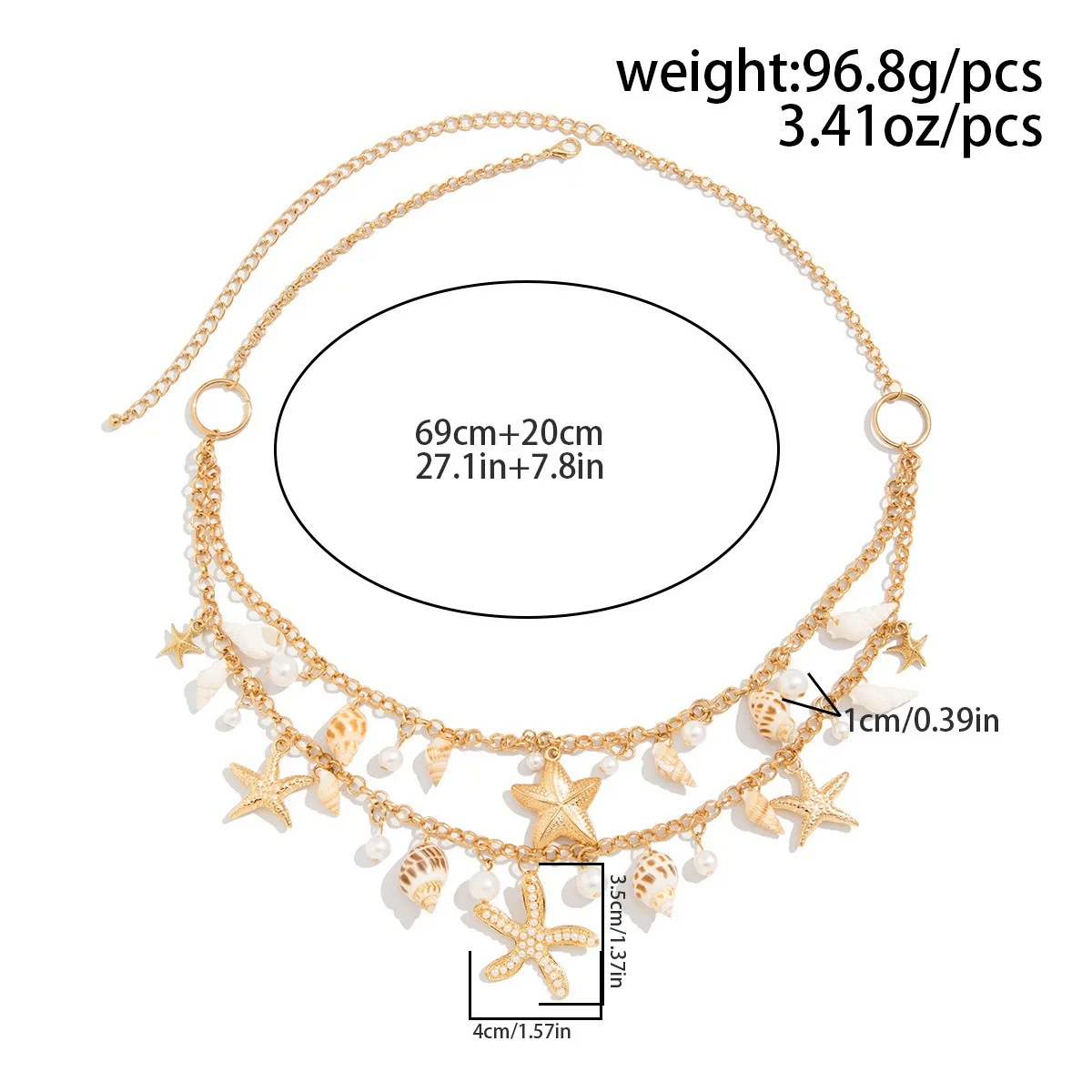 Chaine de Ventre Coquillage Or