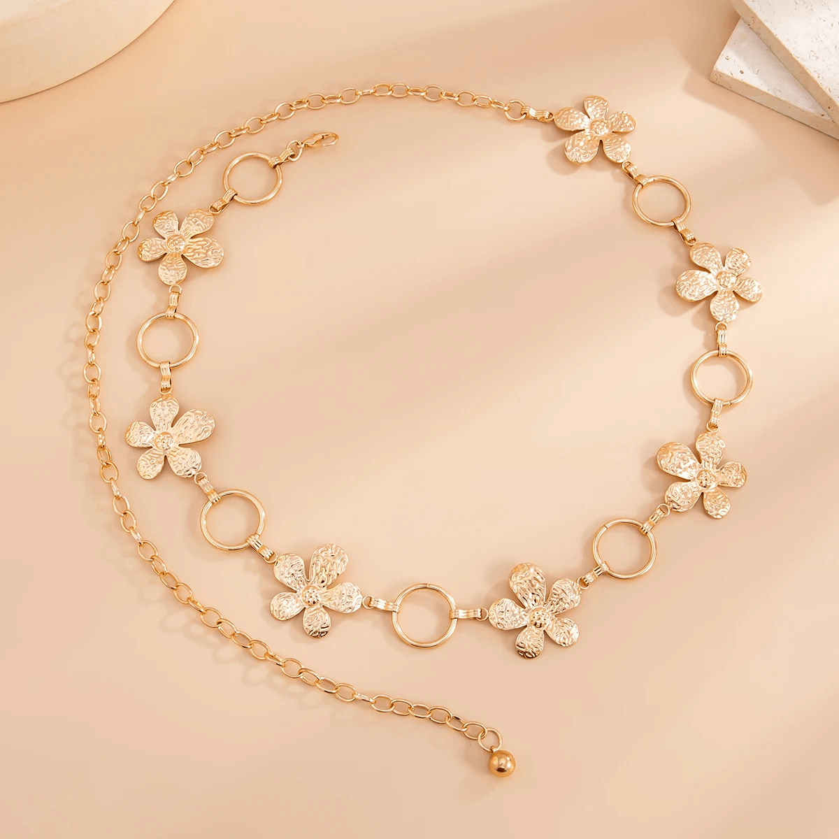 Chaine de Ventre Fleurs Or