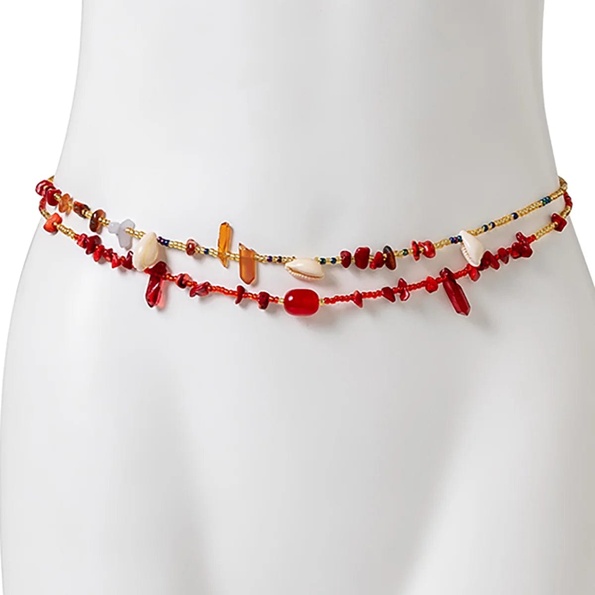 Chaine de Ventre Perle Rouge