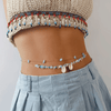 Chaine de Ventre Perles Bleues
