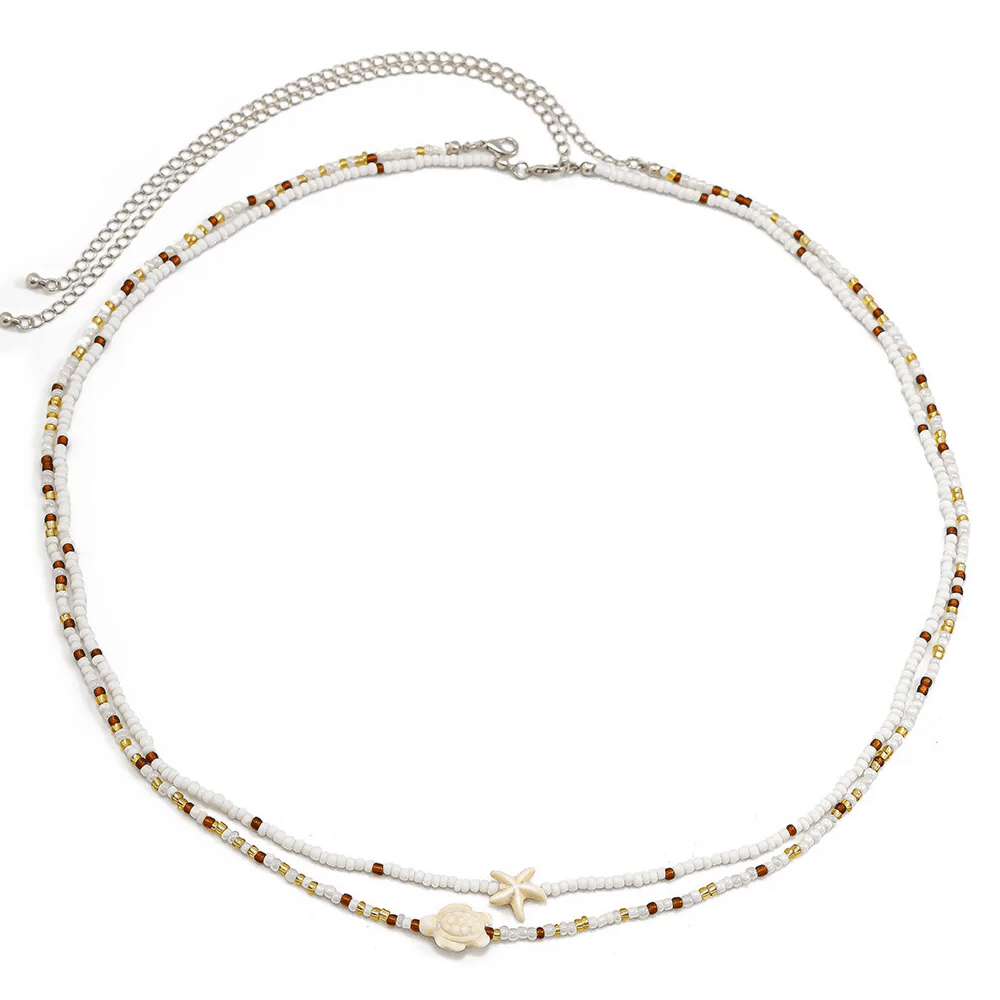 Chaine de Ventre Perles Marron