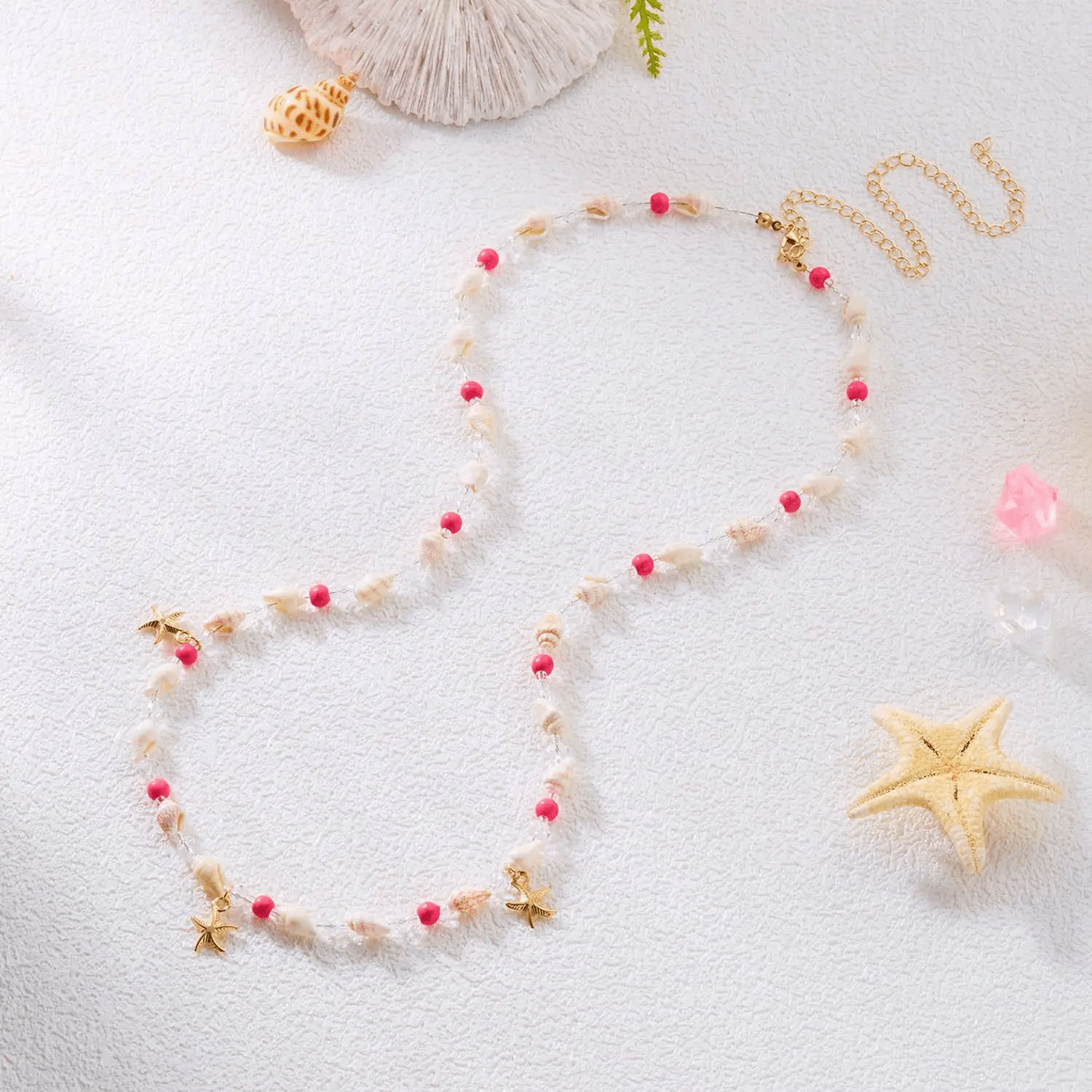 Chaine de Ventre Perles Roses