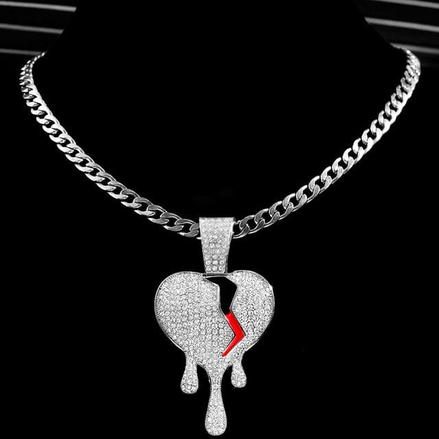 Chaine hip hop Coeur brisé