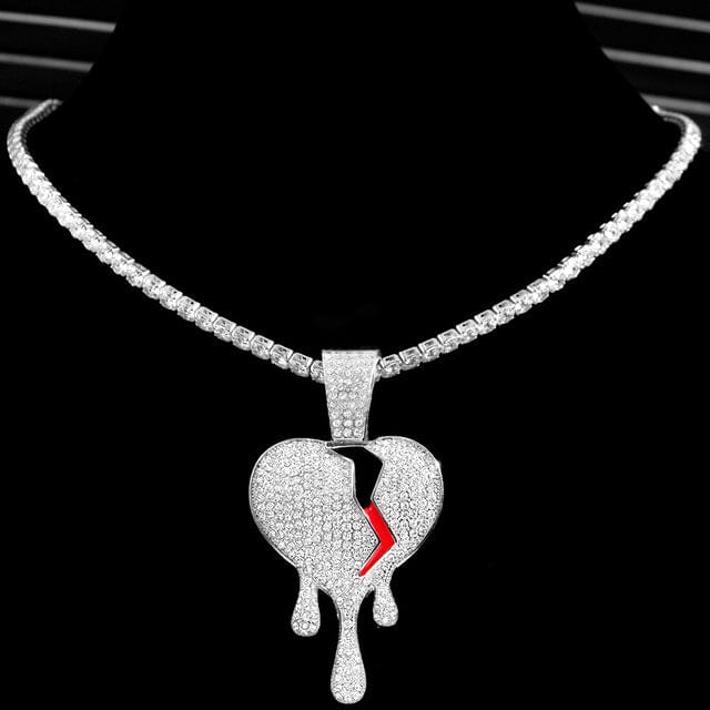 Chaine hip hop Coeur brisé