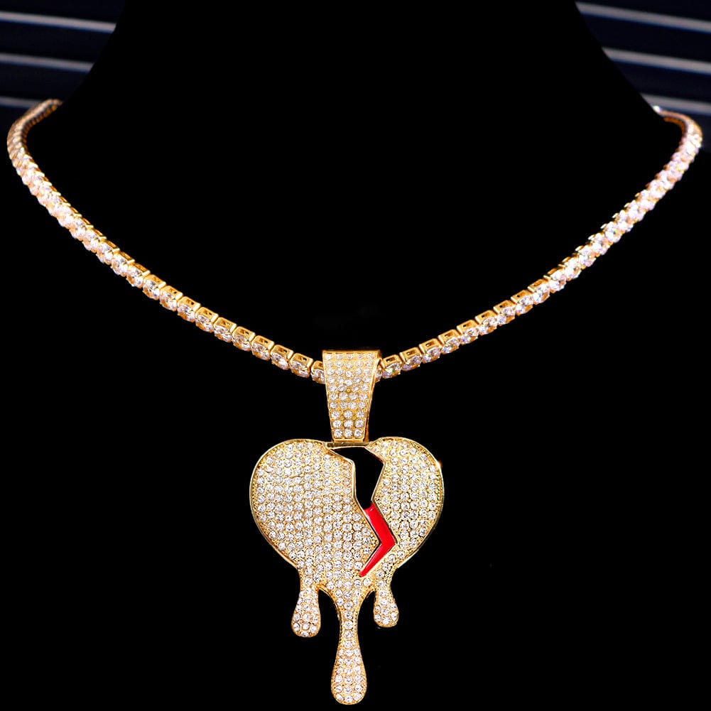 Chaine hip hop Coeur brisé