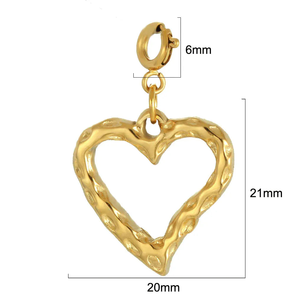 Charms Acier Inoxydable Or