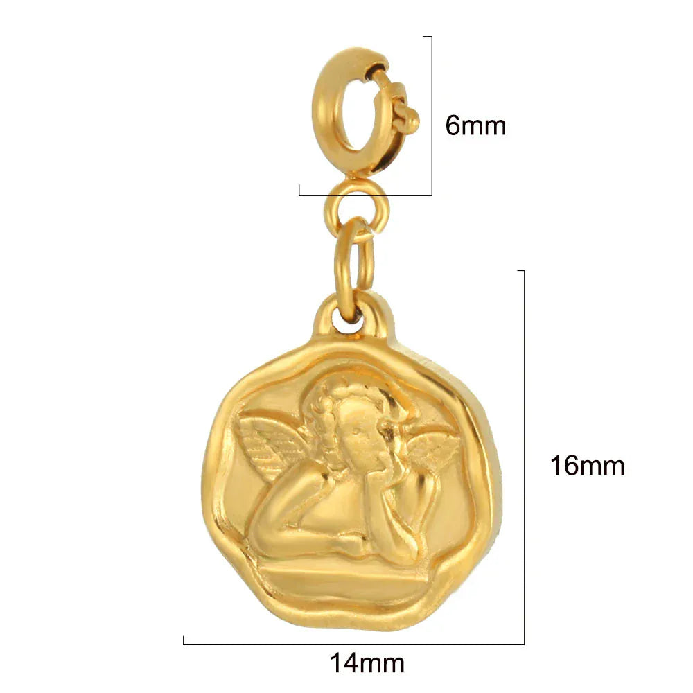 Charms Acier Inoxydable Or