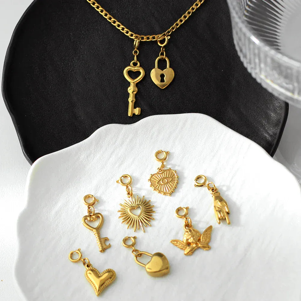 Charms Acier Inoxydable Or