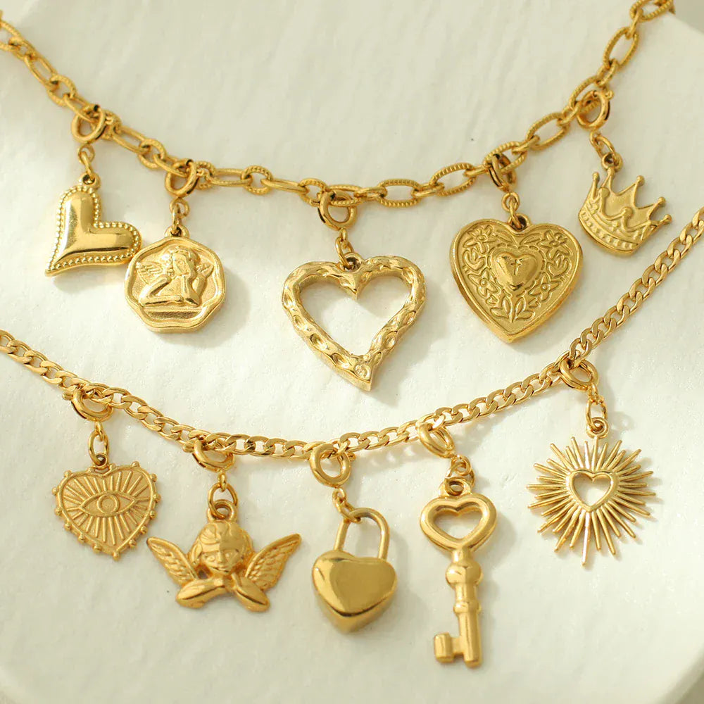 Charms Acier Inoxydable Or