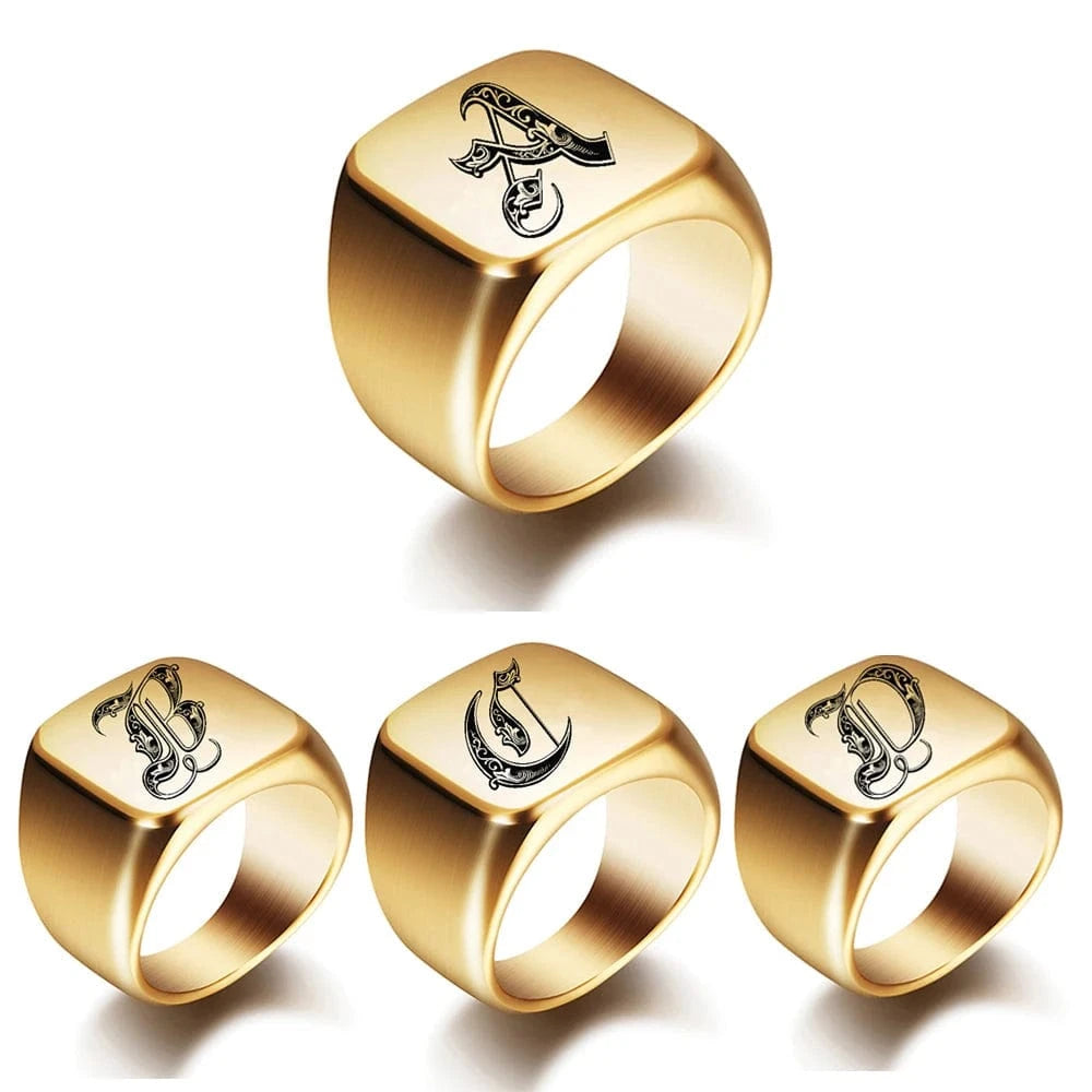 Chevaliere Homme Or Initiale