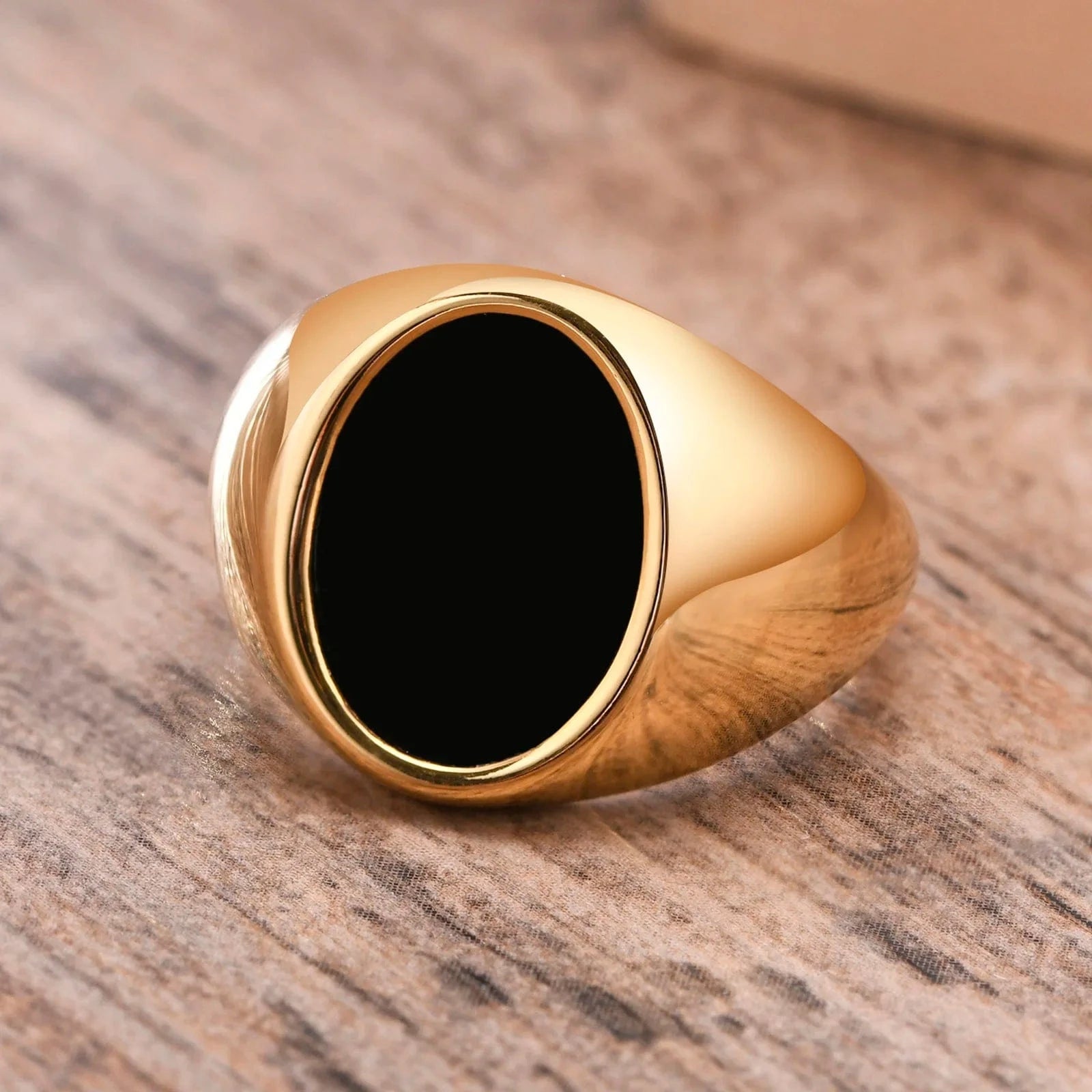 Chevaliere Homme Or Ovale