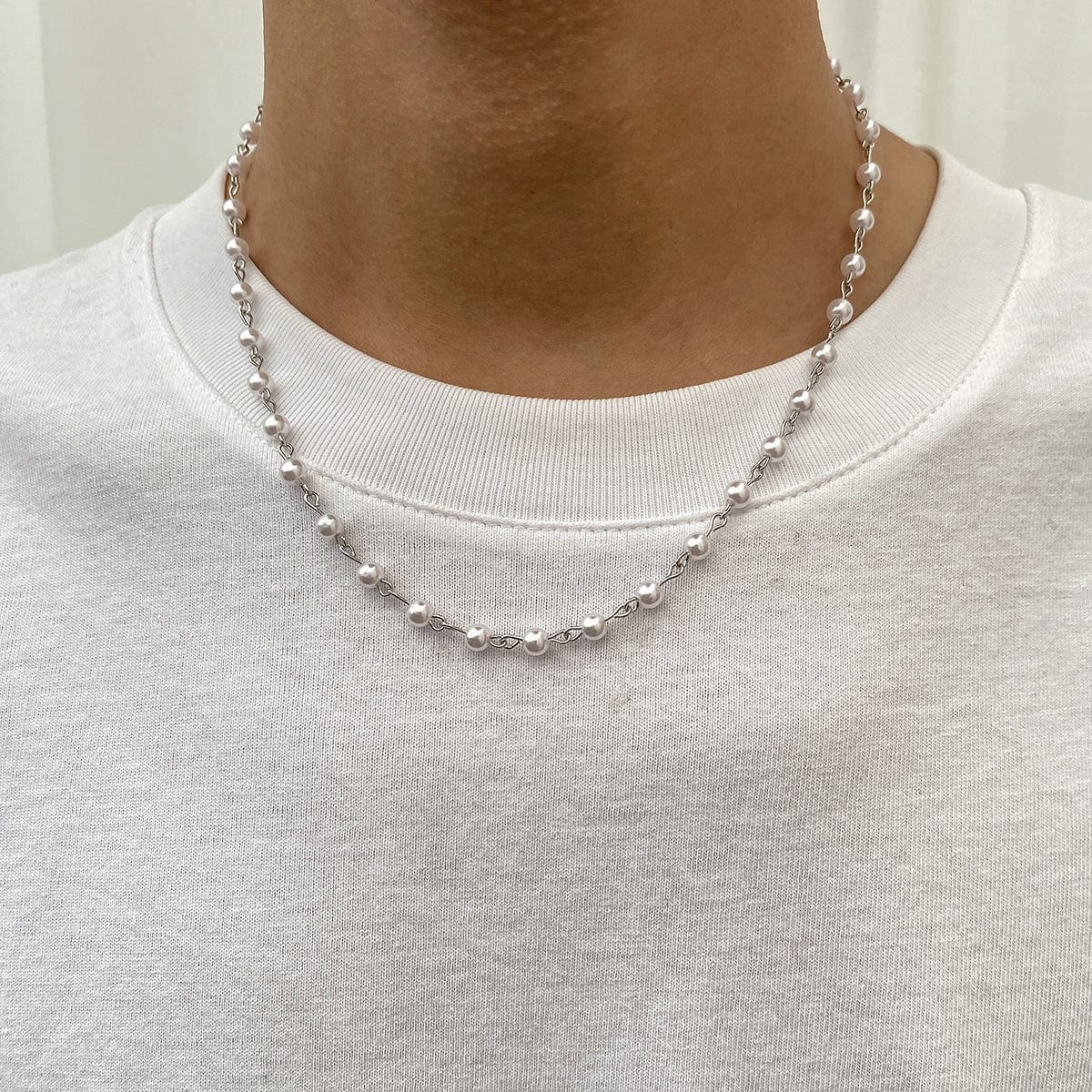 Collier a perle homme