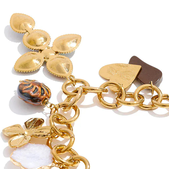 Collier avec Charms Acier Inoxydable