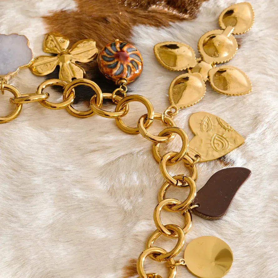 Collier avec Charms Acier Inoxydable