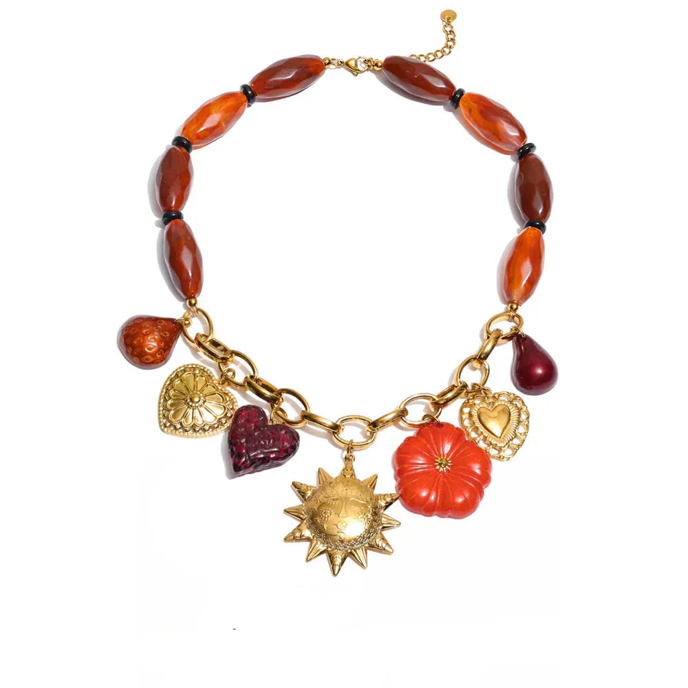 Collier Breloque Rouge