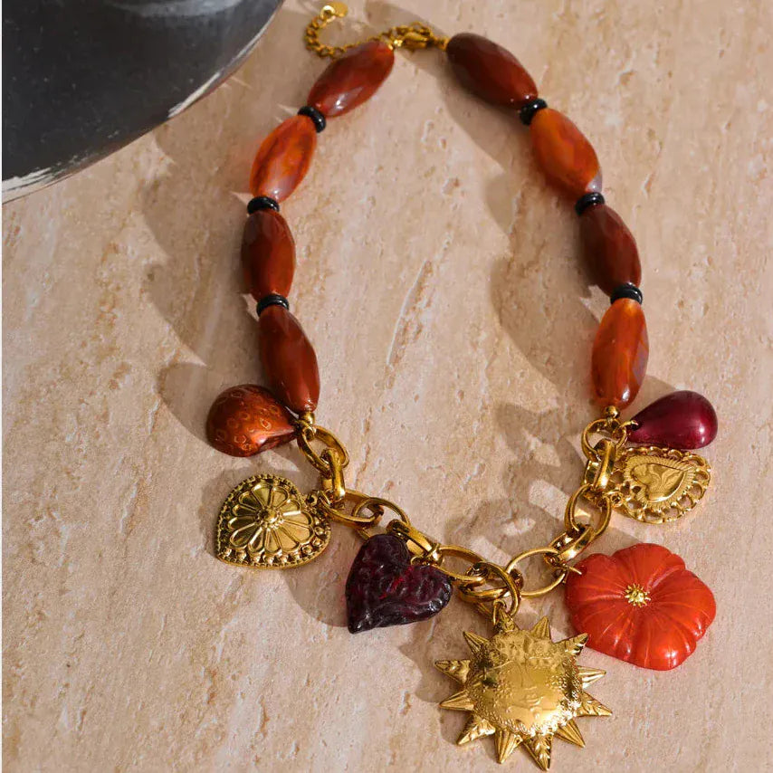 Collier Breloque Rouge