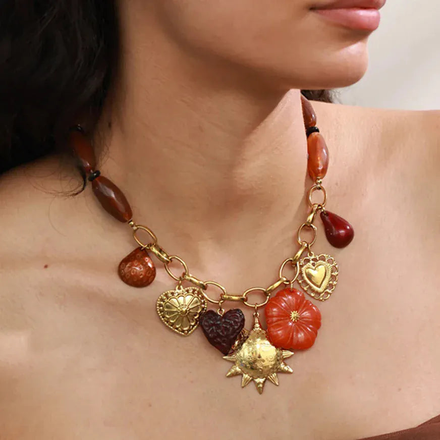 Collier Breloque Rouge