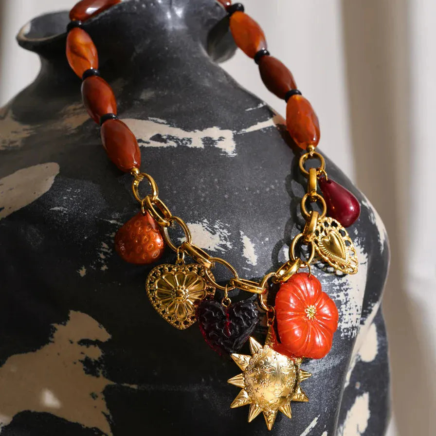 Collier Breloque Rouge