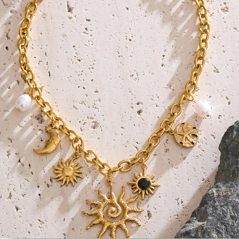 Collier Breloque Soleil