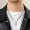 Collier chaine médaillon homme