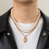 Collier chaine médaillon homme