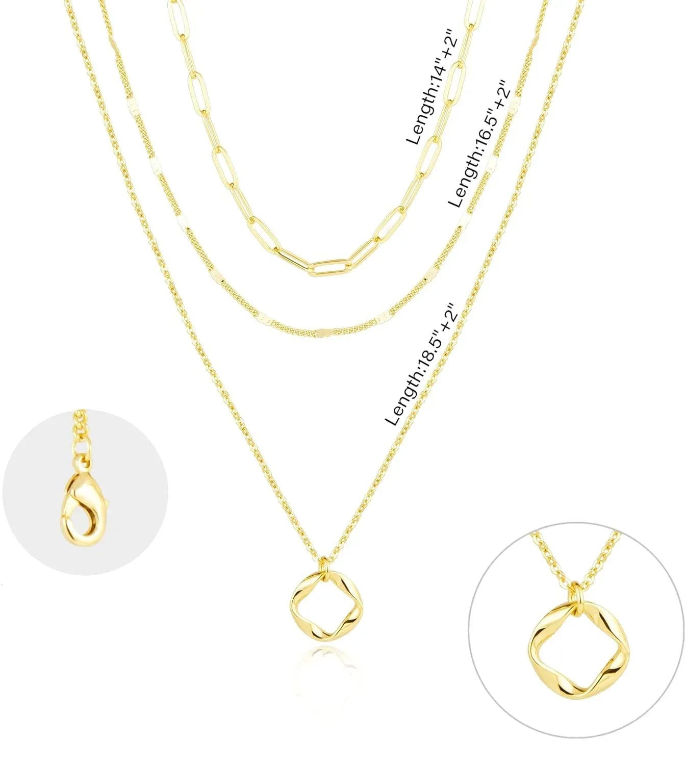 Collier chaine triple