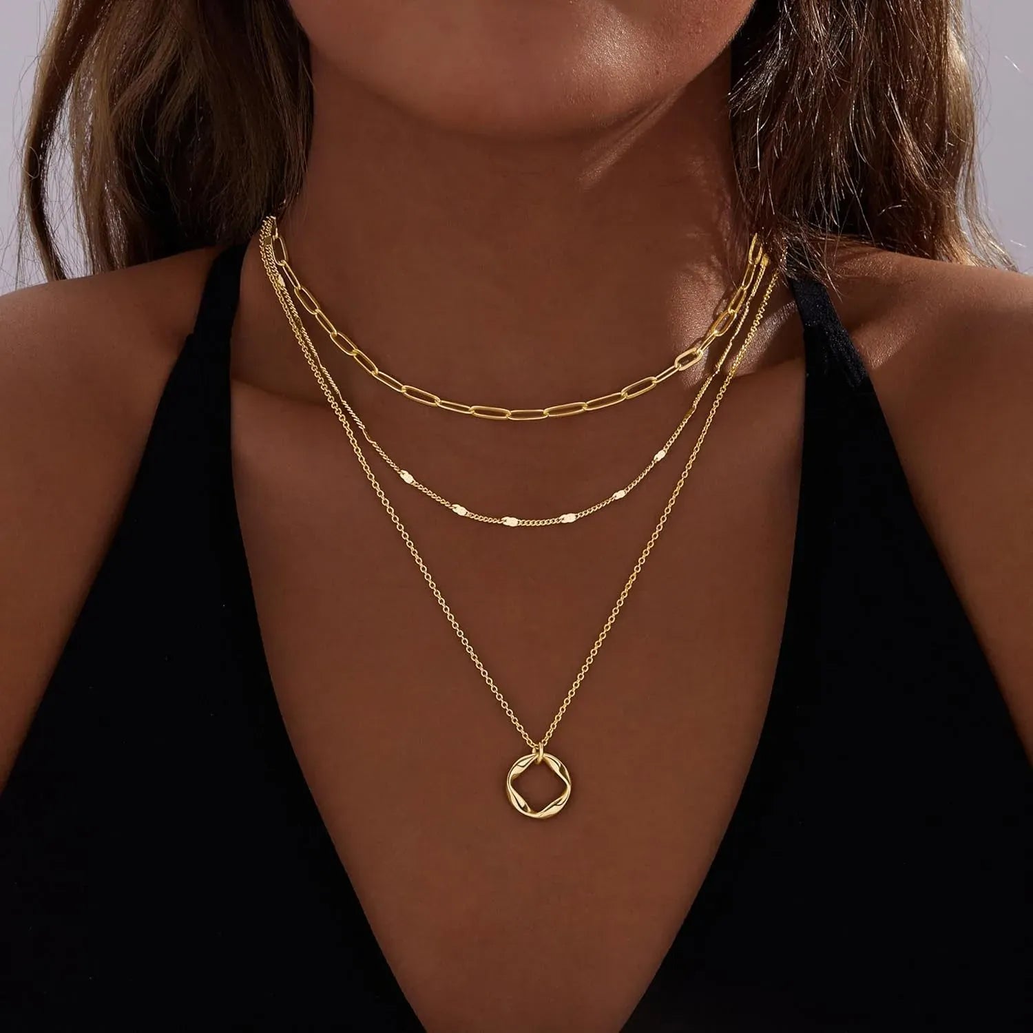 Collier chaine triple