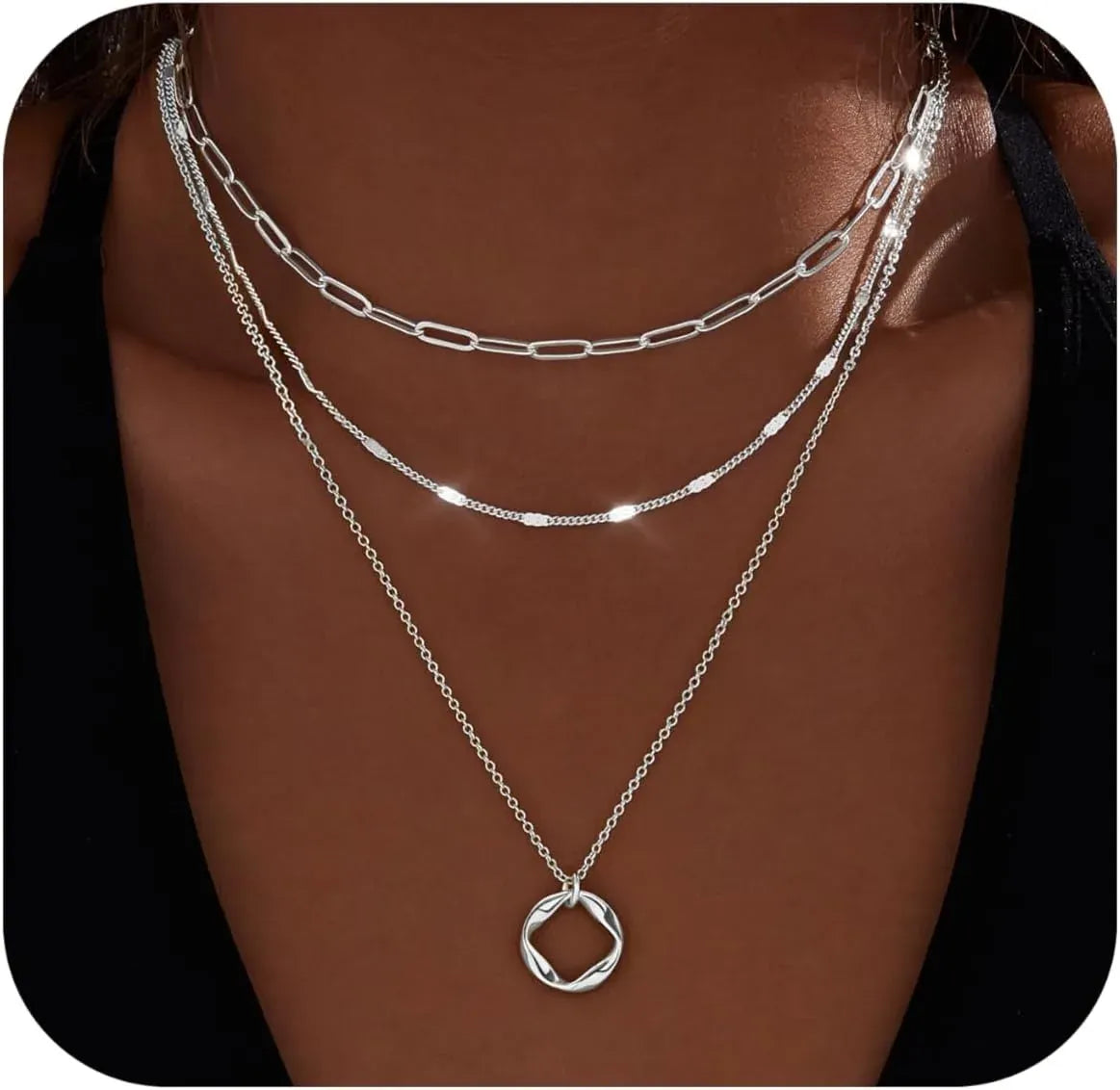 Collier chaine triple