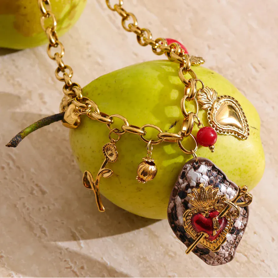 Collier Charms Acier Inoxydable