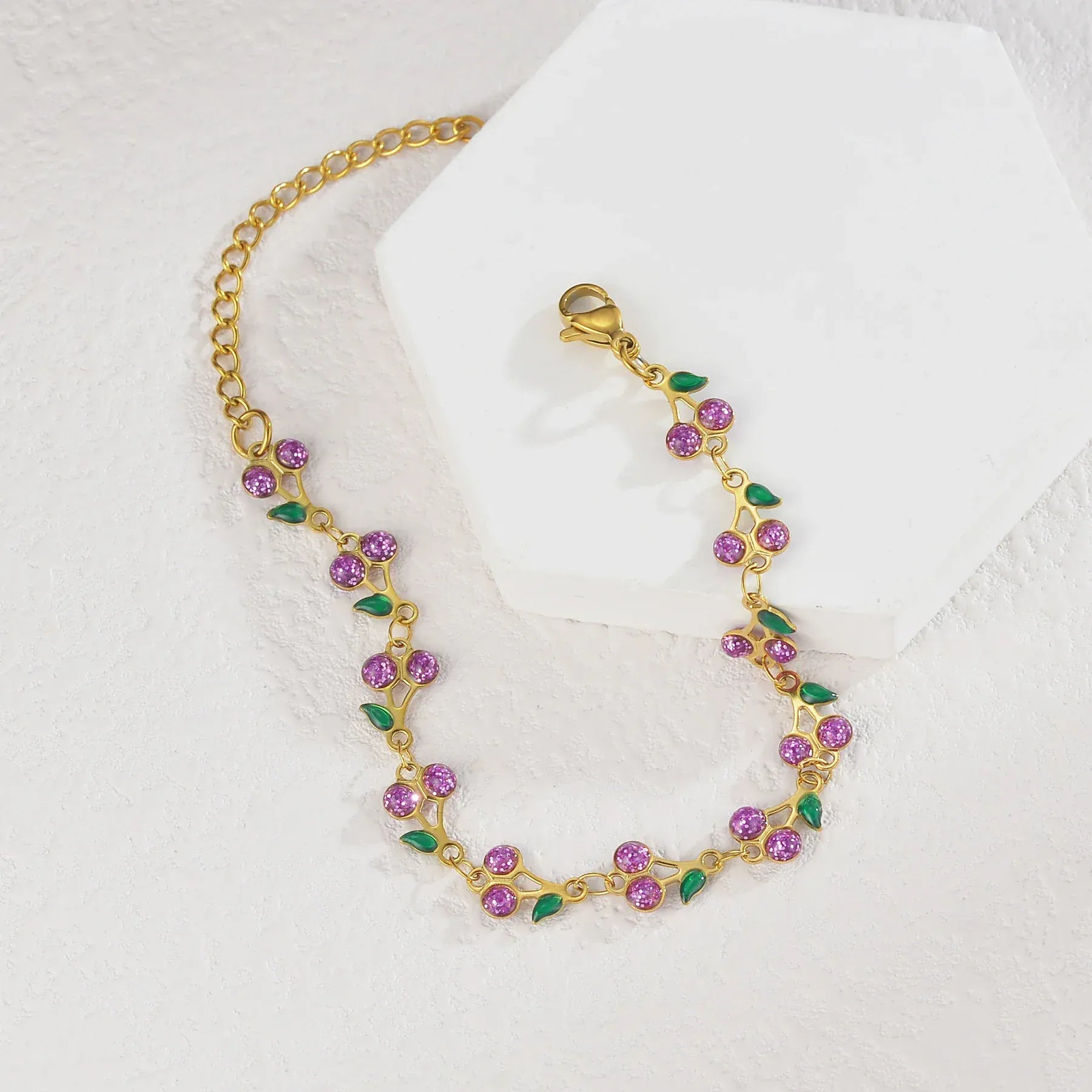 Collier Charms Cerise