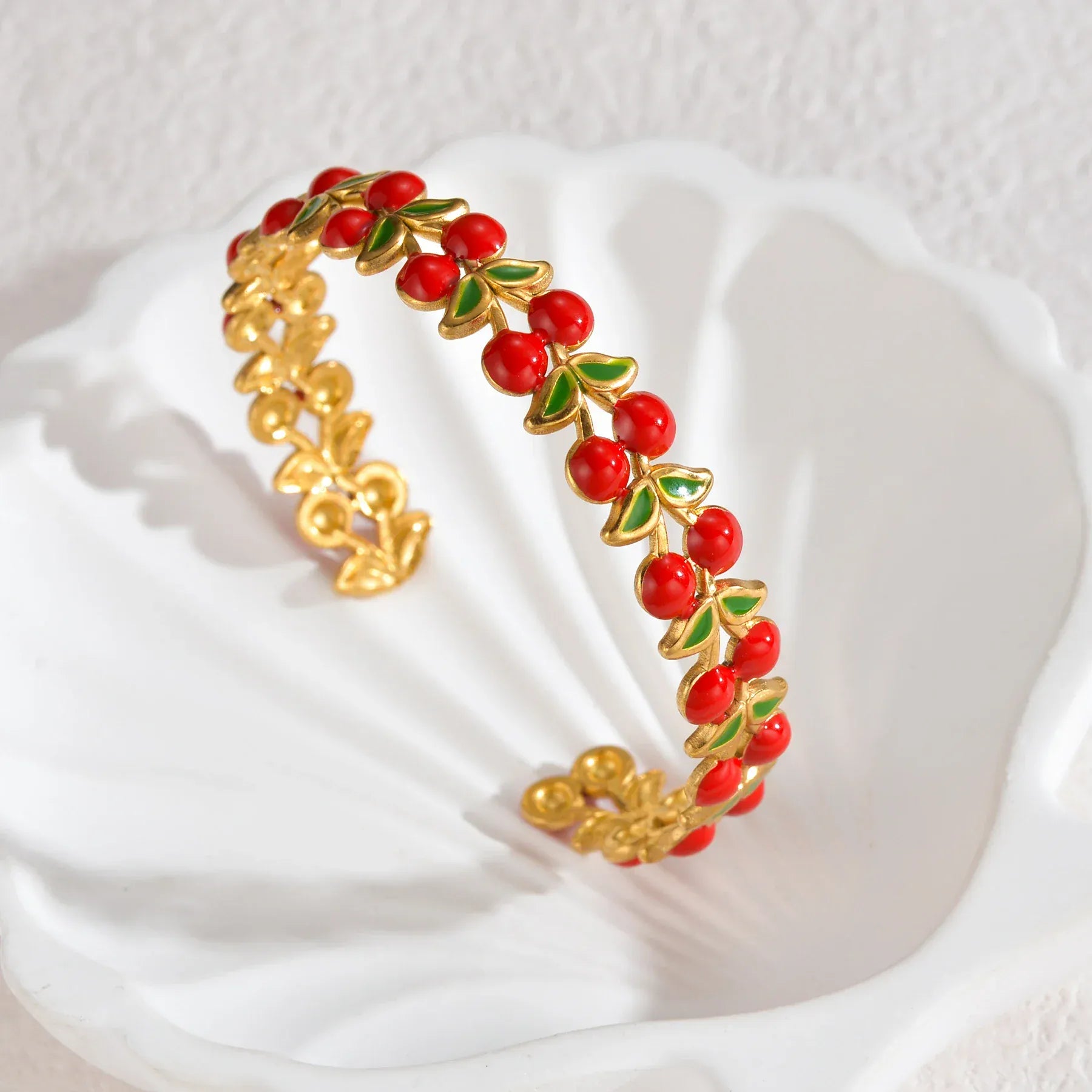 Collier Charms Cerise