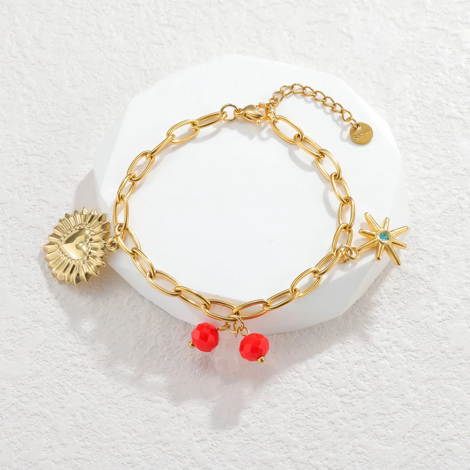 Collier Charms Cerise