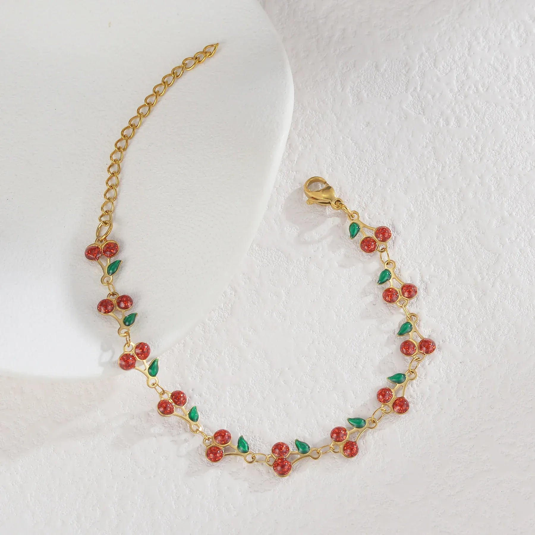 Collier Charms Cerise