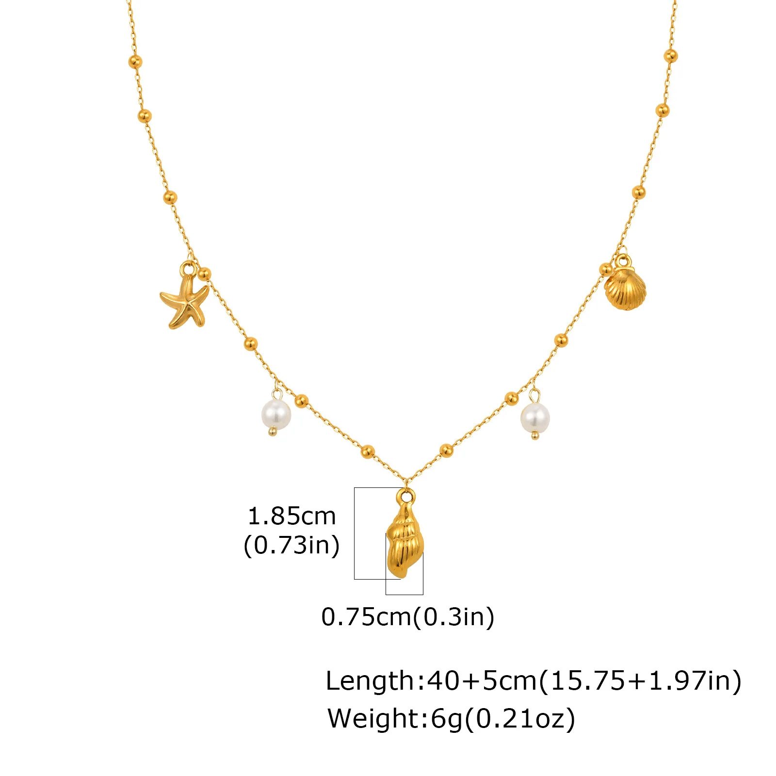 Collier Coquillage Or