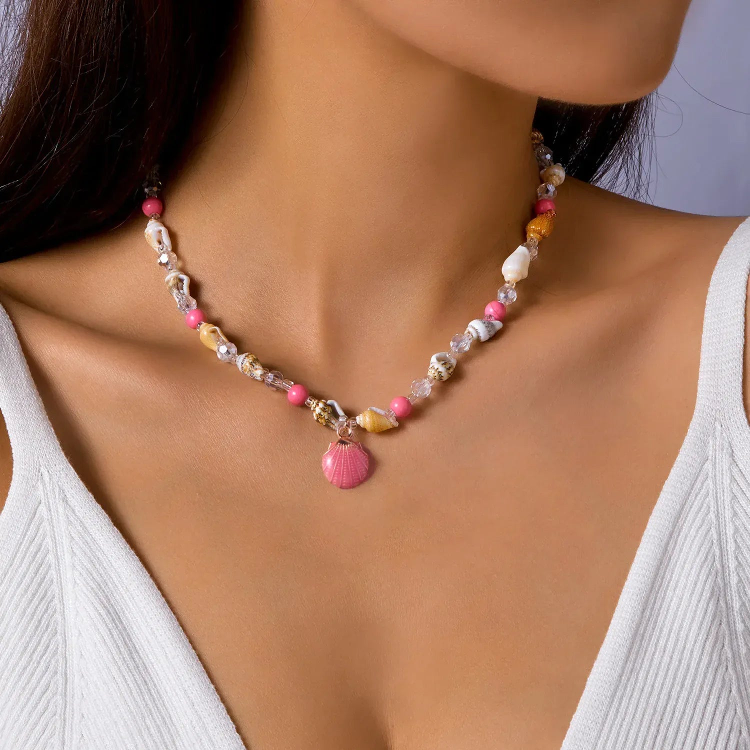 Collier Coquillage Ras de Cou