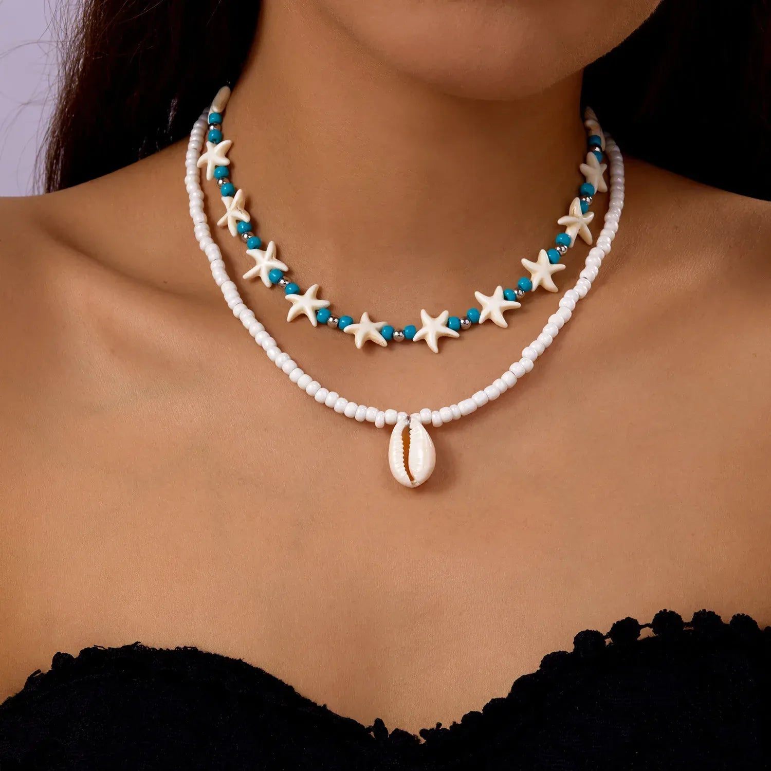 Collier Coquillage Ras de Cou