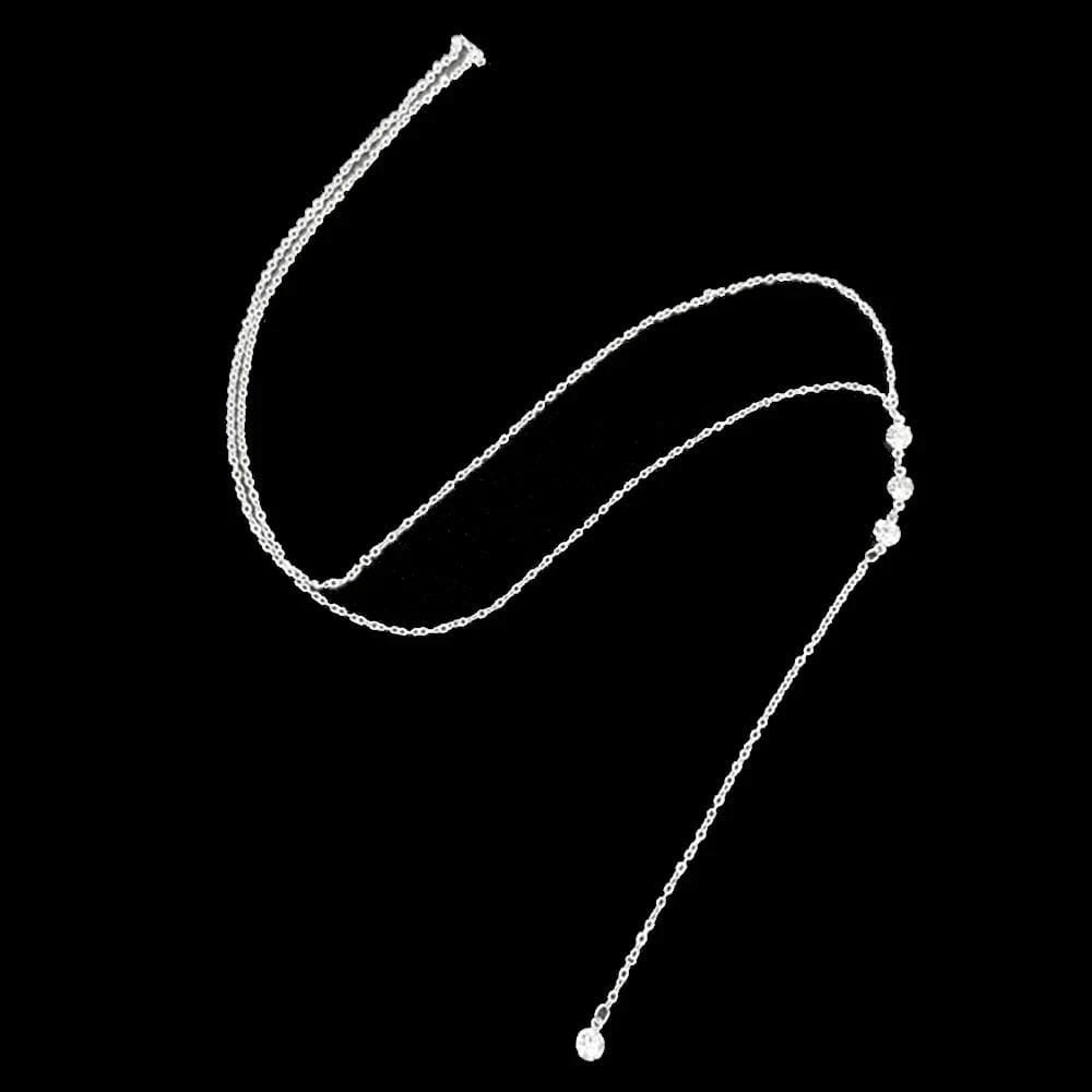Collier de Dos Argent Strass