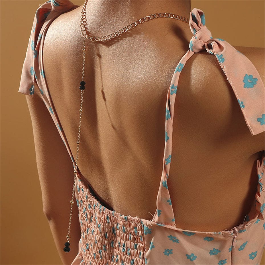 Collier dos mariée boheme