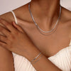 Collier Double Acier Inoxydable