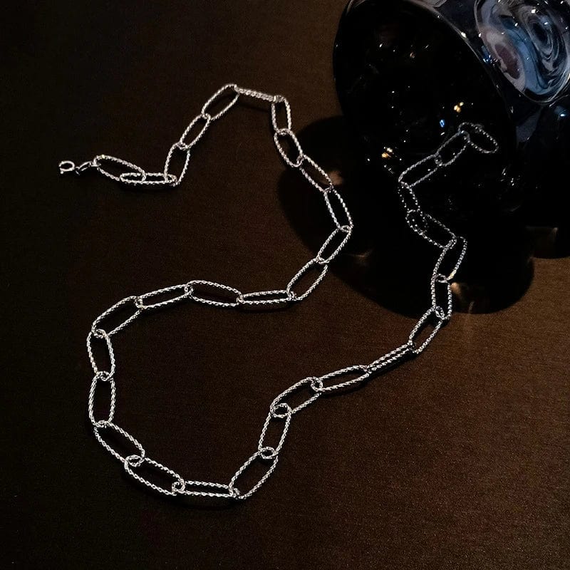 Collier double chaine argent